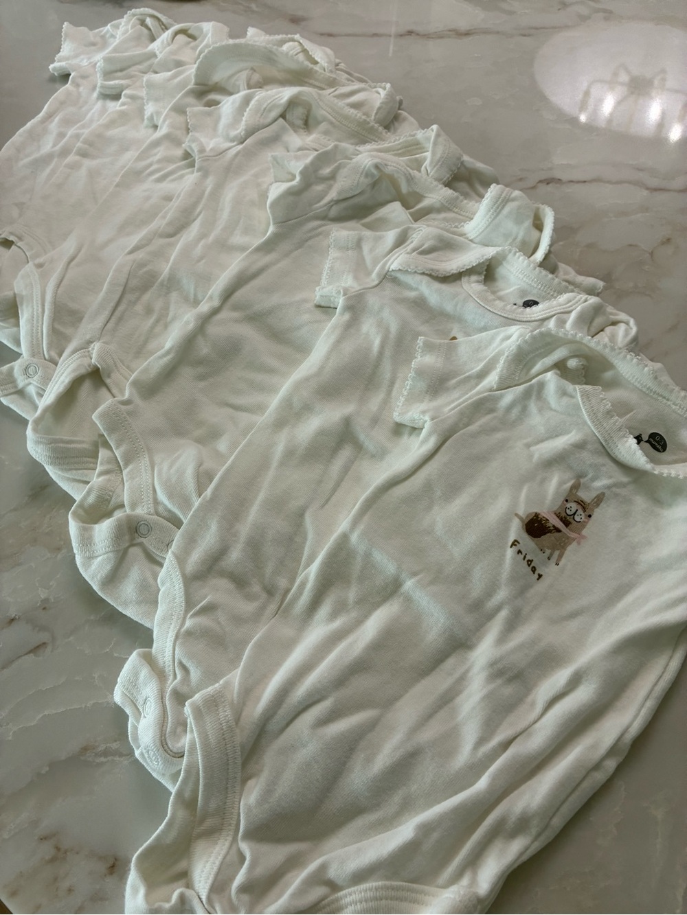 Set of 7 Dog Day Onesies